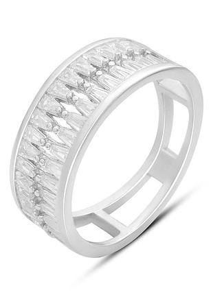 Срібне кільце proba з фіанітами, вага виробу 3,84 г (2185703) 18.5 розмір