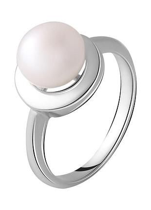 Срібне кільце proba з натуральними перлами, вага виробу 3,37 г (2055419) 17 розмір