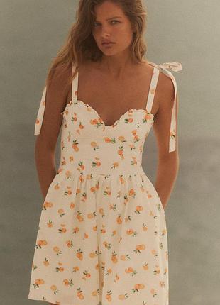 Платье сарафан мини с карманами 3152/386/048 zara