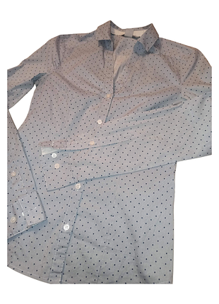 Сіра стрейчова сорочка, блуза h&m