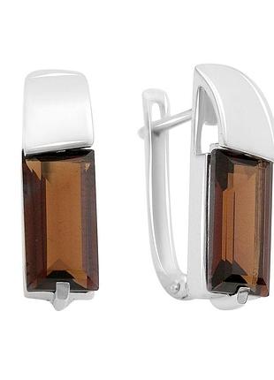 Серебряные серьги proba с натуральным гранатом 5.517ct (2166382)