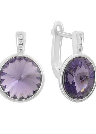 Серебряные серьги proba с фианитами (2177241)