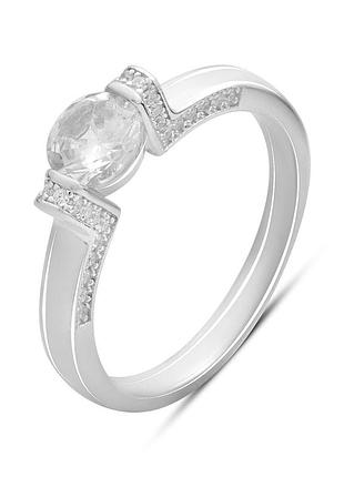 Серебряное кольцо proba с фианитами, вес изделия 3,21 гр (2187172) 18 размер