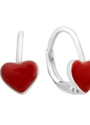 Серебряные серьги proba с емаллю (2146001)