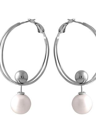 Серебряные серьги proba с натуральным жемчугом барочным (2044666)