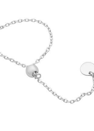 Срібне кільце proba з без каменів, вага виробу 0,77 г (2183846) adjustable розмір