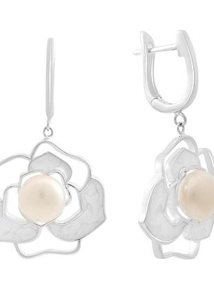Срібні сережки proba з натуральними перлами, перламутром (2176978)