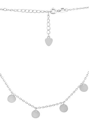 Серебряное колье proba с без камней, вес изделия 3,25 гр (2134473) 450500 размер