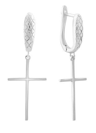 Срібні сережки proba без каменів (2146759)