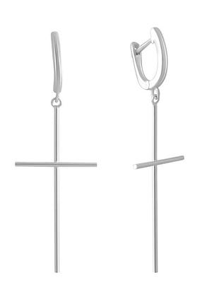 Срібні сережки proba без каменів (2136934)