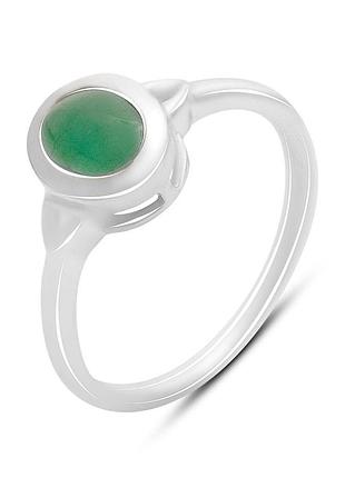 Серебряное кольцо proba с натуральным изумрудом, вес изделия 2,15 гр (2172505) 17.5 размер