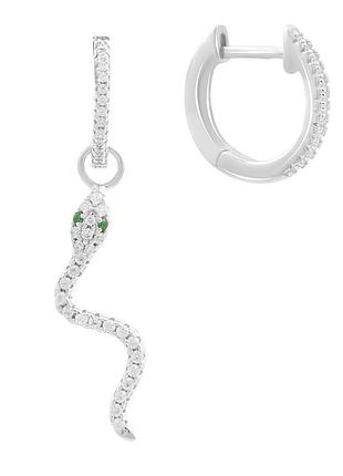 Серебряные серьги proba с фианитами (2177005)