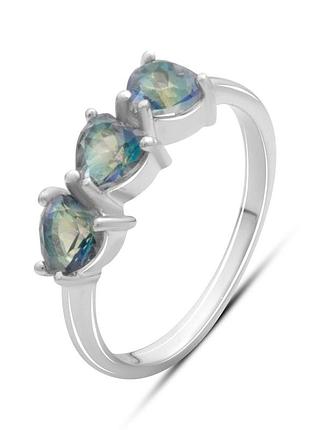 Срібне кільце proba з містик топазом 1.775ct, вага виробу 2,44 г (2179139) 17 розмір