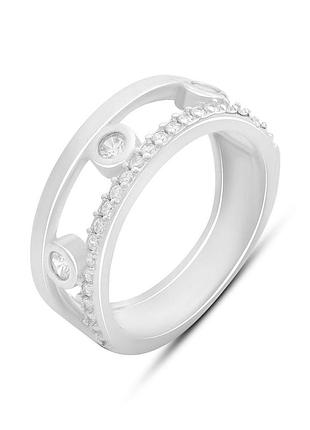 Срібне кільце proba з фіанітами, вага виробу 3,81 г (2190523) 18 розмір