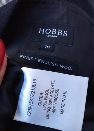Стильная базовая тёплая шерстяная синяя юбка hobbs 💣4 фото