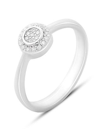 Срібне кільце proba з фіанітами, вага виробу 1,9 г (2169352) 16.5 розмір