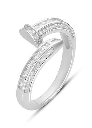 Серебряное кольцо proba с фианитами, вес изделия 3,62 гр (2183242) 17.5 размер