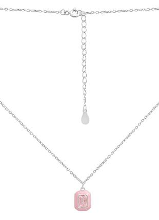 Серебряное колье proba с фианитами, емаллю, вес изделия 2,13 гр (60002241) 400450 размер