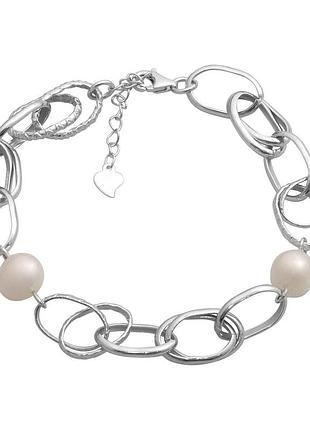 Срібний браслет proba з натуральними перлами, вага виробу 7,97 г (2187066) 1820 розмір