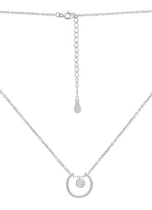 Серебряное колье proba с фианитами, вес изделия 2,51 гр (2187486) 400450 размер