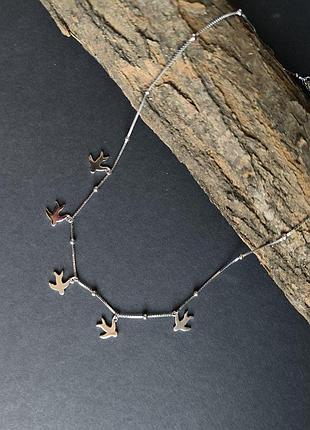 Серебряное колье proba с без камней, вес изделия 4,91 гр (2183983) 400450 размер