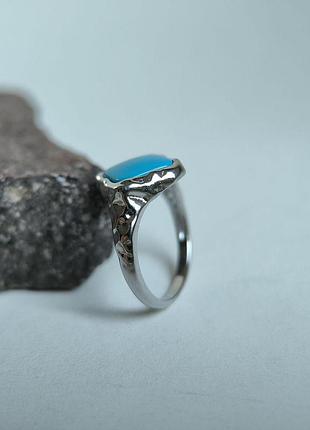 Серебряное кольцо proba с бирюзой, вес изделия 3,3 гр (60002223) 18 размер