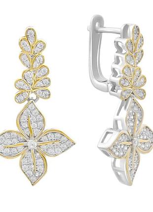 Серебряные серьги proba с фианитами (2187479)