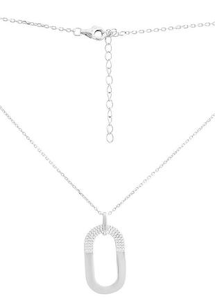 Серебряное колье proba с фианитами, вес изделия 5,61 гр (2192473) 450500 размер
