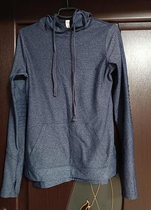 Худи с капюшоном синий меланж, размер s