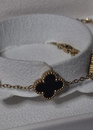 Вишукані браслети та підвіски van cleef базові кольори, як чорний з золотом та білий з перламутром