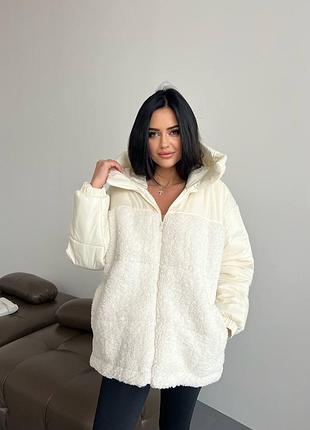 Трендова зимова жіноча куртка оверсайз