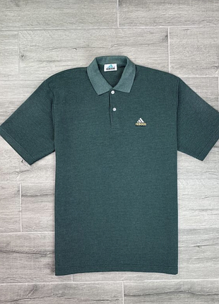 Поло мужское винтажное adidas equipment изумрудное в виде неба