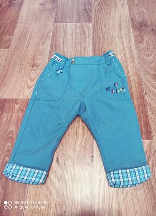Брэндовые крутые теплые штаны штанишки на мальчика пол года6 фото