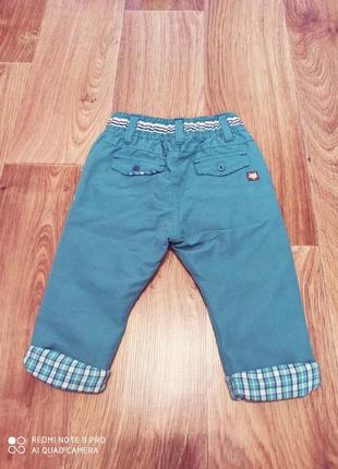 Брэндовые крутые теплые штаны штанишки на мальчика пол года2 фото