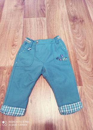 Брэндовые крутые теплые штаны штанишки на мальчика пол года1 фото