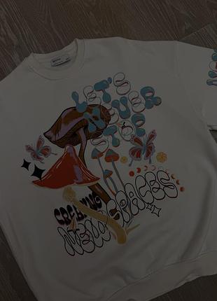 Світшот на флісі oversize, bershka розмір: s стан:новий  ціна: 350грн