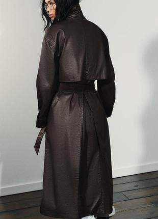 Шерстяное пальто  с поясом zara original spain пальто зара