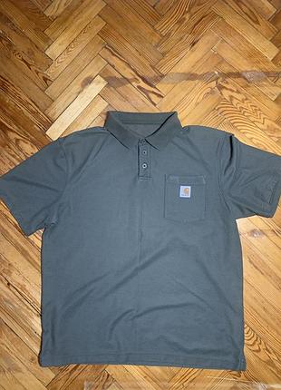Футболка чоловіча від відомого бренду carhartt l зелена