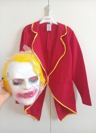 Костюм карнавальний на хелловін halloween хеллоуін хеллоуин хэллоуин хеловін скелет джокер джокера jocker з маскою для хлопчика 8-10 років