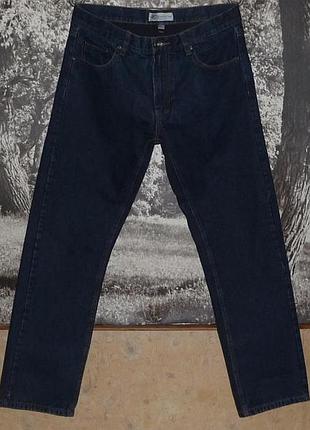 Утеплённые тёмно-синие джинсы "classic-casual denim"  w36 l30 пояс-90см.