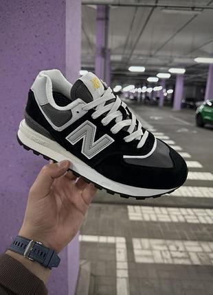 Термо кроссовки new balance 574 legacy waterproof gore tex, р 37-41 (черные)