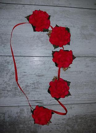 Линта в волосы цветы в волос украинский венок