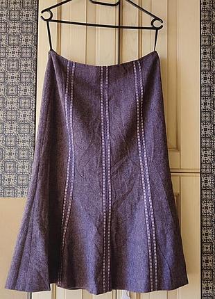 Вовняна юбка спідниця тепла шерстяная шерсти шерстянная вовна вовни зимня зиму м л 38-40 12-14