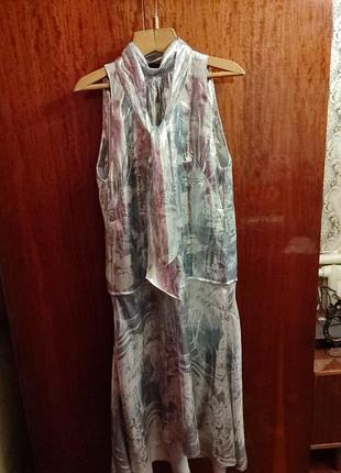 Вечернее платье, шелковое, хамелеон.