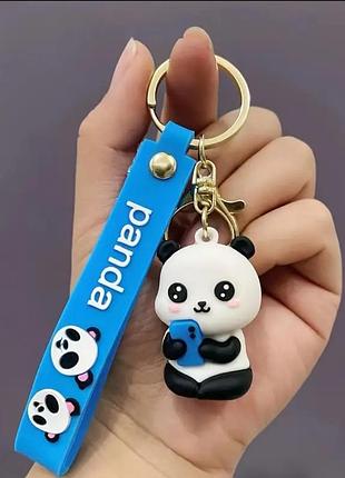 Брелок-игрушка «панда с телефоном» с силиконовой подвеской