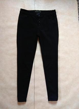Брендовые черные джинсы скинни с высокой талией yessica, 14 размер.