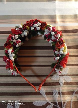 Обруч венчик цветочный