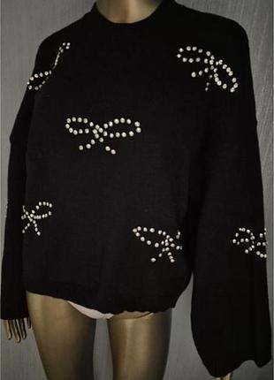 Кофта светр з стразами бантики c&a