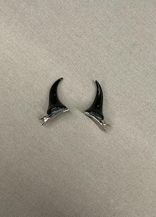 Заколки рожки, рога, демон, черт