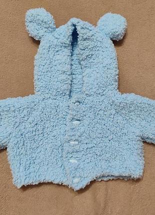 Тепла в'язана кофта дитяча, 0-3 місяці